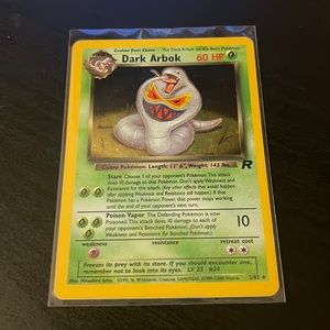 Dark Arbok Holographic Team Rocket Pokémon card